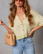 Warm Whim Striped Open Knit Cardigan