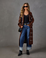 Tess Plaid Open Front Cardigan
