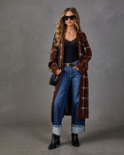 Tess Plaid Open Front Cardigan