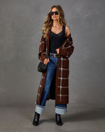 Tess Plaid Open Front Cardigan