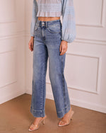 Tiven Stretch High Rise Wide Leg Jeans