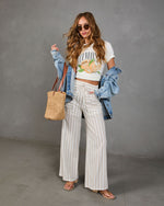 Delicate Balance Striped Drawstring Pants
