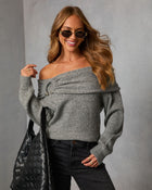 Snuggle Mode Off The Shoulder Sweater