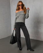 Snuggle Mode Off The Shoulder Sweater
