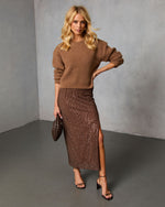 Taupe % Frosted Mornings Knit Sweater-2