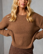 Taupe % Frosted Mornings Knit Sweater-5