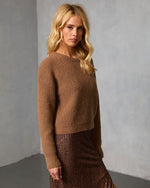 Taupe % Frosted Mornings Knit Sweater-3