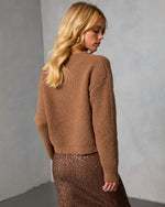 Taupe % Frosted Mornings Knit Sweater-4