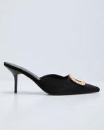 Whinnie Metal Hardware Velvet Mule