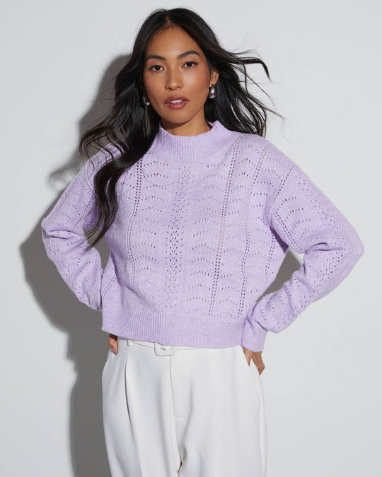 Purple % Izzy Pullover Sweater-2