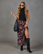 Autumn Moon Floral Maxi Skirt