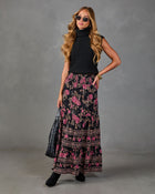 Autumn Moon Floral Maxi Skirt
