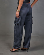 Dusk Affair Satin Cargo Pants