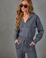 Ryker Pocketed Half Zip Knit Jumpsuit