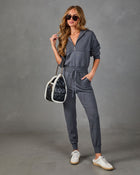 Ryker Pocketed Half Zip Knit Jumpsuit