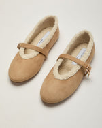 Lyla Faux Suede Shearling Ballet Flats