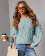 Silent Pine Chunky Cable Knit Sweater