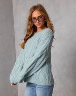 Silent Pine Chunky Cable Knit Sweater