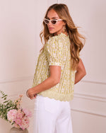 Sweetness Blooms Floral Cotton Eyelet Top