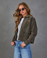 Eden Charm Faux Suede Jacket