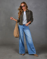 Eden Charm Faux Suede Jacket