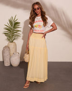 Sunset Layover Cotton Maxi Skirt