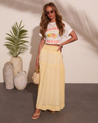 Sunset Layover Cotton Maxi Skirt