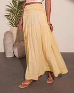 Sunset Layover Cotton Maxi Skirt
