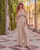 Julisa Striped Strapless Jumpsuit