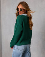 Campus Classic Color Block Quarter Zip Sweater