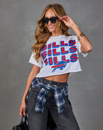 Bills Bills Bills Cotton Glitter Cropped Tee