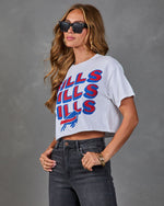 Bills Bills Bills Cotton Glitter Cropped Tee