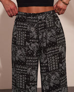 Elenne Bandana Paisley Print Wide Leg Pants