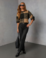 Reidah Knit Plaid Sweater