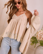 Late Morning Lace Trim Tank