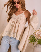 Late Morning Lace Trim Tank