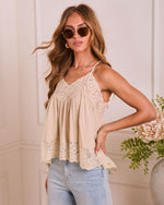 Late Morning Lace Trim Tank