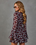 Autumn Arrival Plaid Mini Dress