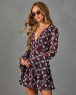 Autumn Arrival Plaid Mini Dress