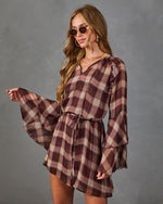 Falling For Her Plaid Waist Tie Mini Dress