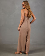 Sunset Cowboy Relaxed Linen Blend Jumpsuit