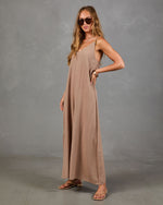 Sunset Cowboy Relaxed Linen Blend Jumpsuit