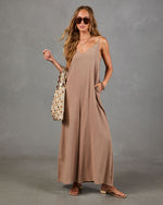 Sunset Cowboy Relaxed Linen Blend Jumpsuit