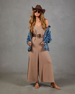 Sunset Cowboy Relaxed Linen Blend Jumpsuit
