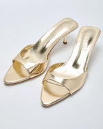 Lissette Metallic Open Toe Mule