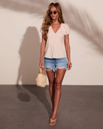 Marenah Pleated Eyelet Top