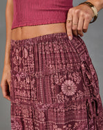 Mystic Meadow Drawstring Floral Maxi Skirt