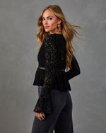 Kourtney Lace Peplum Blouse