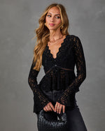 Kourtney Lace Peplum Blouse
