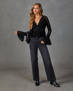 Kourtney Lace Peplum Blouse